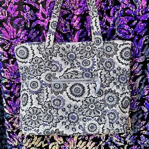 Vera Bradley Black and White Floral Tote